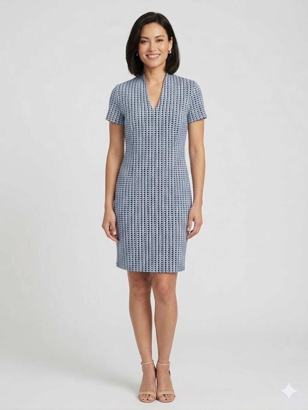 J. McLaughlin Catalina Cloth Short Sleeve Shift Dress M